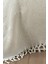 %100 Pamuk Çift Kişilik Bağlama Saçaklı Pike-220x240 cm-Krem 2