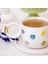 Rengarenk Papatya Temalı 24K Altın Süslemeli Seramik Mug 3