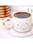 24K Altın Süslemeli Papatya Temalı Seramik Mug 1