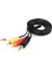3.5mm To 3xrca Av Ses Görüntü Kablosu 1.5m Uzun Jackli Tv Discman Müzik Çalar Uyumlu 1
