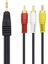 3.5mm To 3xrca Av Ses Görüntü Kablosu 1.5m Uzun Jackli Tv Discman Müzik Çalar Uyumlu 4