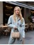Kadın Mini Tote Vegan Deri El Çantası Gold Toka Günlük ve Iş Trend Tasarım Modern Stil Mükemmel Uyum 2