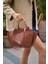Kadın Geniş Fermuarlı Pu Deri Shopper Çanta El ve Omuz Askılı Günlük Premium Kalite Özel Tasarım 5