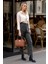 Kadın Mini Tote Vegan Deri El Çantası Gold Toka Günlük ve Iş Trend Tasarım Modern Stil Mükemmel Uyum 2