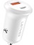 Mini Araç Şarj Aleti Lenyes CA53 Hızlı Şarj Özellikli Dual Type-C + Usb-A Portlu 30W Beyaz 1