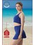Kadın Alt-Üst Takım Şort & Crop Denizde Havuzda Sporda Casual / Günlük Kullanım Mavi TK3107 7