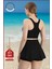 Kadın Siyah Alt-Üst Takım Şort & Crop Denizde Havuzda Sporda Casual / Günlük Kullanım TK3107 5
