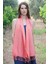 %100 Barış Ipeği El Dokuması Fular 45 x 200 cm -Somon-Pembe 1