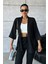 Kadın Siyah Kimono Alt Üst Havuç Pantolon Takım 2