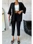 Kadın Siyah Kimono Alt Üst Havuç Pantolon Takım 5