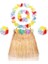Yetişkin Çocuk Hawaii Parti Seti - 40 cm Naturel Etek + Çiçek Aksesuarlar (5 Parça) 4