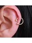 14 Ayar Altın Çift Toplu Halka Tragus Piercing 3
