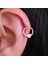 14 Ayar Altın Taşlı Kalp Halka Tragus Piercing 1