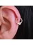 14 Ayar Altın Taşlı Kalp Halka Tragus Piercing 2