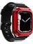 Watch 44MM Uyumlu Krd-88 Sert Pc Kasa Koruyuculu Uyumlu Kordon Mbtm - Kırmızı 1