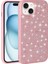 Apple iPhone 15 Kılıf Parlak Taşlı Tasarım Mbtm Pırlanta Kapak-Pembe 3