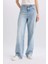 Yeni Sezon 90's Wide Leg Yüksek Bel Uzun Jean Yıkamalı Pantolon 1