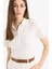 Yeni Sezon Slim Fit Dar Kesim Fitilli Kaşkorse Kısa Kollu Polo Beyaz Tişört 4