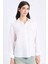 Yeni Sezon %100 Keten Oversize Geniş Kalıp Uzun Kollu Beyaz Gömlek 4