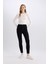 Yeni Sezon Jegging Yüksek Bel Bilek Boy Dar Paça Basic Düz Jean Pantolon 3