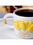 24K Altın Süslemeli Sarı Lale Temalı El Yapımı Seramik Mug 3
