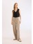 Yeni Sezon Standart Boy Kumaş Palazzo Pantolon Wide Leg Geniş Bol Paça Basic Düz Yüksek Bel 2