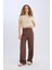 Yeni Sezon Standart Boy Kumaş Palazzo Pantolon Wide Leg Geniş Bol Paça Basic Düz Yüksek Bel 3