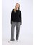 Yeni Sezon Standart Boy Kumaş Pantolon Wide Leg Geniş Bol Paça Basic Düz Yüksek Bel 3