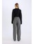 Yeni Sezon Standart Boy Kumaş Pantolon Wide Leg Geniş Bol Paça Basic Düz Yüksek Bel 5