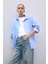 Yeni Sezon Oversize Geniş Kalıp Çizgili Poplin Uzun Kollu Gömlek 3