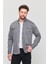 Slim Fit Erkek Kot Gömlek Gri 1