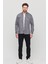 Slim Fit Erkek Kot Gömlek Gri 4