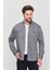 Slim Fit Erkek Kot Gömlek Gri 6