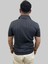 Erkek Dalga Çizgili Slim Fit Polo Yaka Gri Triko Tişört 4