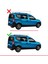 Dacia Dokker (K67) 2012-2024 Arası ile Uyumlu Fly Model Ara Atkı Tavan Barı Siyah 3 Adet 3
