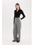 Yeni Sezon Klasik Kumaş Palazzo Pantolon Wide Leg Geniş Bol Paça Çift Cepli Yüksek Bel Standart Boy Basic Düz 2