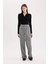 Yeni Sezon Klasik Kumaş Palazzo Pantolon Wide Leg Geniş Bol Paça Çift Cepli Yüksek Bel Standart Boy Basic Düz 3