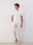 Yeni Sezon Standart Kalip Keten Karisimli Erkek Chino Pantolon - S51104Z8 2