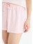 Regular Fit Beli Lastikli Şort Pijama Altı-Fall In LOVE E7362AX25SM 5