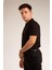 Siyah Kısa Kollu Genç Boy Lise Okul Lakos Polo Yaka T-Shirt 2