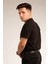 Siyah Kısa Kollu Genç Boy Lise Okul Lakos Polo Yaka T-Shirt 3