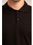 Siyah Kısa Kollu Genç Boy Lise Okul Lakos Polo Yaka T-Shirt 4