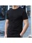 Erkek Siyah Bisiklet Yaka Slim Fit T-Shirt 1