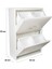Leyl 2 Katlı 4 Bölmeli Beyaz Baskılı Metal Sebzelik – 100 x 26 x 62 cm Çok Amaçlı Dolap 4