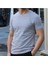 Erkek Gri Bisiklet Yaka Slim Fit T-Shirt 1