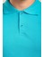 Turkuaz Kısa Kollu Genç Boy Lise Polo Yaka T-Shirt 4
