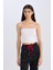 Yeni Sezon Crop Pamuklu Beyaz Askılı Atlet-Fall In Love 1