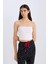 Yeni Sezon Crop Pamuklu Beyaz Askılı Atlet-Fall In Love 2
