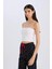 Yeni Sezon Crop Pamuklu Beyaz Askılı Atlet-Fall In Love 3