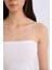 Yeni Sezon Crop Pamuklu Beyaz Askılı Atlet-Fall In Love 4
